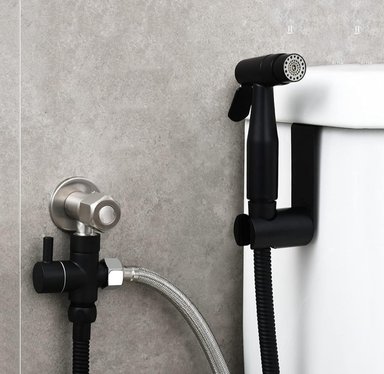 VÁLVULA VAL-BLACK DESVIADORA DUCHA O BIDÉ NEGRO MATE EN ACERO INOXIDABLE - 2