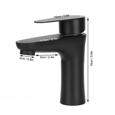GRIFO APACHE CAÑO MONOMANDO NEGRO MATE ACERO INOXIDABLE - 3