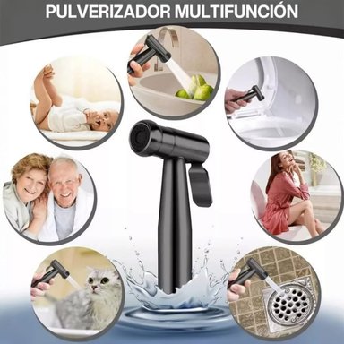 DUCHA NEGRO MATE BIDE APACHE ACERO INOXIDABLE SET COMPLETO CON VALVULA DOBLE CONEXION STANDARD - 3