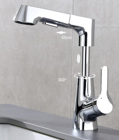 GRIFO LLAVE CAÑO MEZCLADORA MONOCOMANDO MULTIFUNCIONAL COLOR ACERO