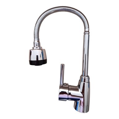 MEZCLADORA MONOMANDO APACHE PARA COCINA CON CUELLO FLEXIBLE CISNE 48CM