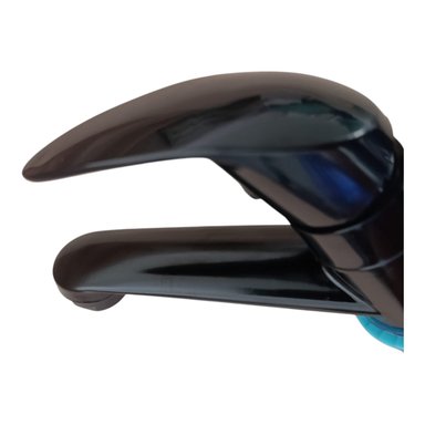 ELEGANTE GRIFO MONOMANDO NEGRO ABS PARA LAVAMANOS TIPO ALETA NEGRO MATE - 6