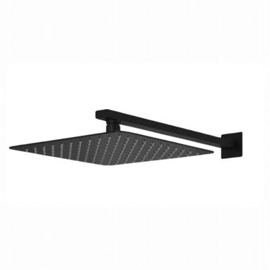 CABEZAL DUCHA NEGRO MATE APACHE CUADRADO ULTRA PLANO 20X20CM ACERO INOXIDABLE