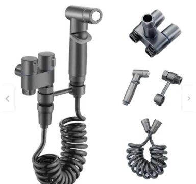 DUCHA BIDE PREMIUM HORSE COLOR GRIS PLOMO GRAFITO CON MANGUERA RESORTE