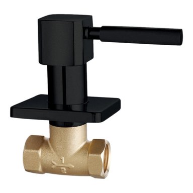 LLAVE MANIJA ONIX DE DUCHA SOLO AGUA FRÍA PESADO CUERPO BRONCE EN NEGRO MATE
