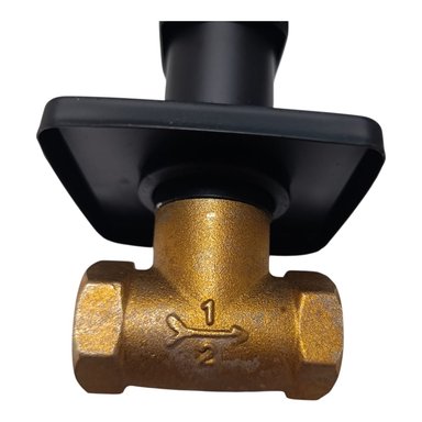 LLAVE MANIJA ONIX DE DUCHA SOLO AGUA FRÍA PESADO CUERPO BRONCE EN NEGRO MATE - 3