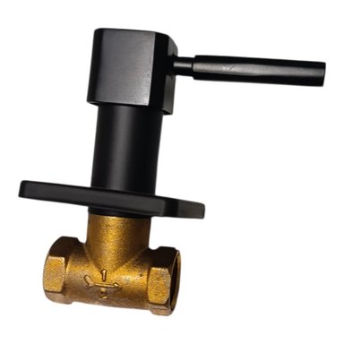 LLAVE MANIJA ONIX DE DUCHA SOLO AGUA FRÍA PESADO CUERPO BRONCE EN NEGRO MATE - 4
