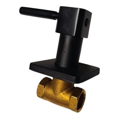 LLAVE MANIJA ONIX DE DUCHA SOLO AGUA FRÍA PESADO CUERPO BRONCE EN NEGRO MATE - 5