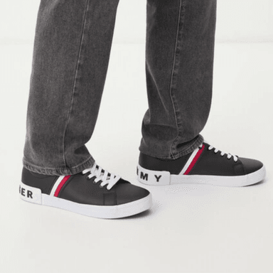 ZAPATILLAS TOMMY HILFIGER HOMBRE RAMUS LOGO HILFIGER FRANJA TRICOLOR LATERAL - 3