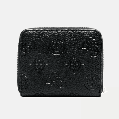 BILLETERA GUESS MUJER GERTY NEGRO QUATTRO G LOGO MONOGRAMA EN RELIEVE - 3