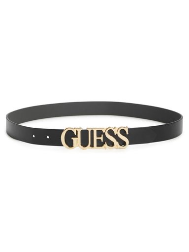 CORREA GUESS MUJER MARIANNA COLOR NEGRO CON LOGOTIPO DORADO - 2