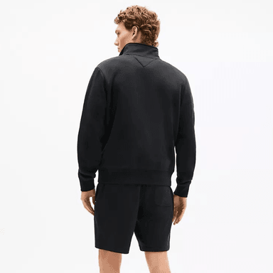 POLERA TOMMY HILFIGER REGULAR FIT PARA HOMBRE COLOR NEGRO CON CIERRE Y BOLSILLO CANGURO - 4