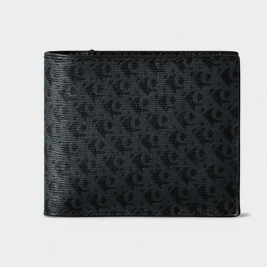 BILLETERA CALVIN KLEIN HOMBRE ALLOVER MONOGRAM NEGRA CON MONEDERO Y CAJA