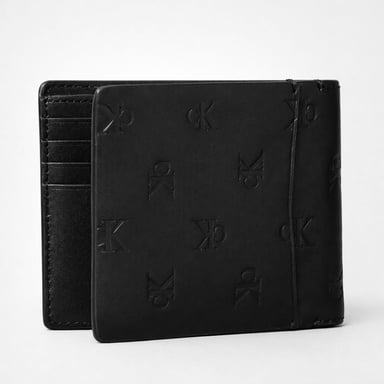 BILLETERA CALVIN KLEIN HOMBRE BIFOLD LOGO MONOGRAMA CK NEGRO - 2