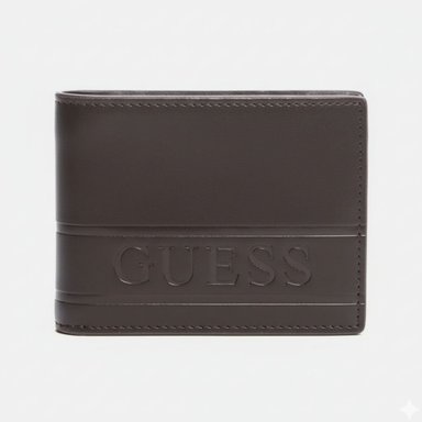 BILLETERA GUESS HOMBRE DEBOSSED LOGO MARRÓN CON TARJETERO EXTRAÍBLE