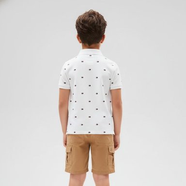 POLO TOMMY HILFIGER KIDS ALLOVER FLAG DISEÑO MONOGRAMA DE BANDERA - 2