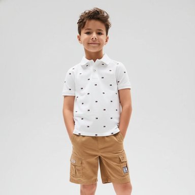 POLO TOMMY HILFIGER KIDS ALLOVER FLAG DISEÑO MONOGRAMA DE BANDERA - 4