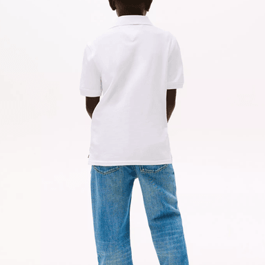 POLO TOMMY HILFIGER KIDS BANNER STRIPE BLANCO FRANJA DIAGONAL - 4