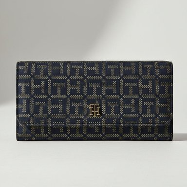 BILLETERA TOMMY HILFIGER MUJER ALX LOGO MONOGRAMA CON CAJA REGALO TH - 1
