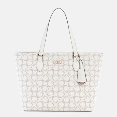 CARTERA GUESS MUJER ROMILLY LOGO TOTE BAG MONOGRAMA BLANCO