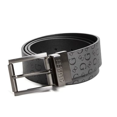 CORREA GUESS HOMBRE LOGO REVERSIBLE COLOR NEGRO