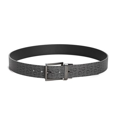 CORREA GUESS HOMBRE REVERSIBLE NEGRO LOGO MONOGRAMA - 2