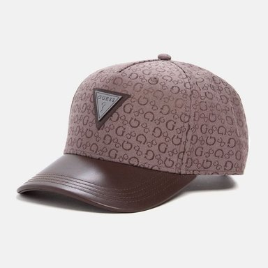 GORRA GUESS HOMBRE MONOGRAMA MARRÓN LOGO TRIANGULAR