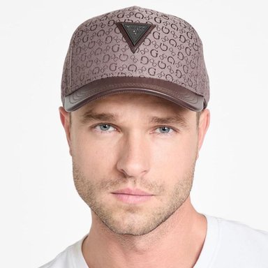 GORRA GUESS HOMBRE LOGO BASEBALL MARRÓN MONOGRAMA AJUSTABLE - 4