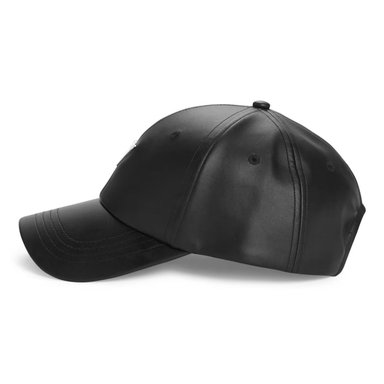 GORRA GUESS MUJER LOGO TRIANGULAR CUERO NEGRO ESTILO URBANO - 2
