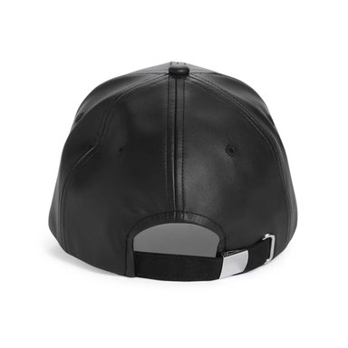 GORRA GUESS MUJER LOGO TRIANGULAR CUERO NEGRO ESTILO URBANO - 3