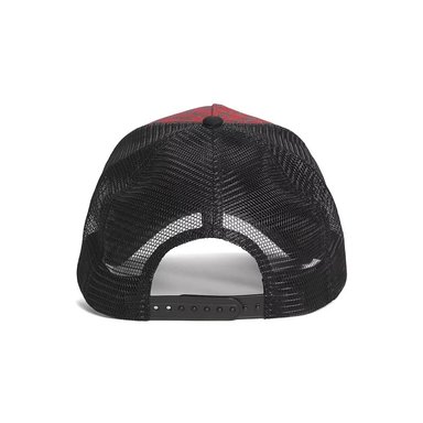 GORRA GUESS HOMBRE TRUCKER MONOGRAMA ROJO NEGRO LOGO TRIANGULAR AJUSTABLE - 4