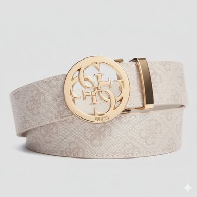 CORREA GUESS MUJER LILIA DOVE REVERSIBLE NUDE LOGO 4G