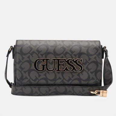 CARTERA GUESS MUJER REINEE CROSSBODY MONOGRAMA LOGO CON CORREA AJUSTABLE