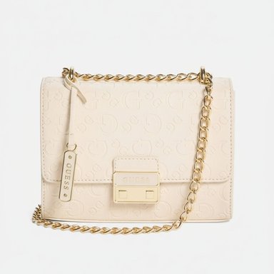 CARTERA GUESS MUJER ELISE WALLET ON A STRING MONOGRAMA CON CADENA