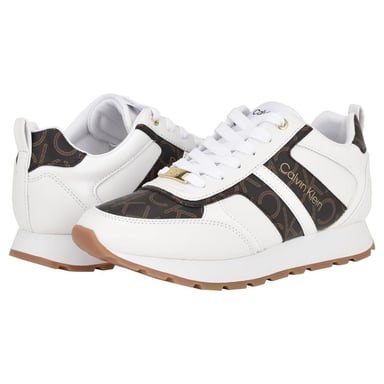 ZAPATILLAS CALVIN KLEIN MUJER CARLLA LOGO MONOGRAMA MARRÓN PLATAFORMA ESTILO URBANO - 1