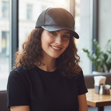 GORRA GUESS UNISEX FAUX LEATHER NEGRO MONOGRAMA AJUSTABLE ESTILO URBANO - 4