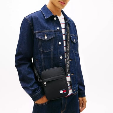 MORRAL CROSSBODY HOMBRE TOMMY JEANS ESSENTIAL RIPSTOP REPORTER NEGRO - 5