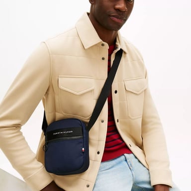 MORRAL CROSSBODY HOMBRE TOMMY HILFIGER LOGO MINI REPORTER BAG AZUL - 5