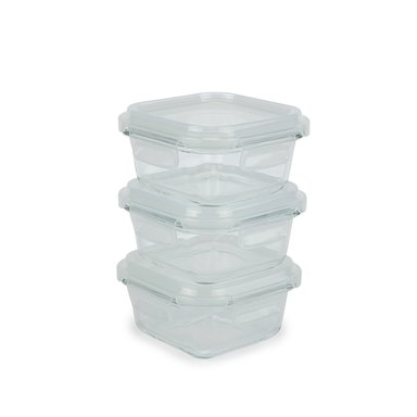SET CONTENEDORES VIDRIO BOROSILICATO 310ML X3