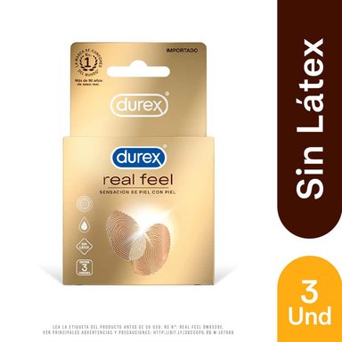 DUREX PRESERVATIVO REAL FEEL CAJA X 3 UNID