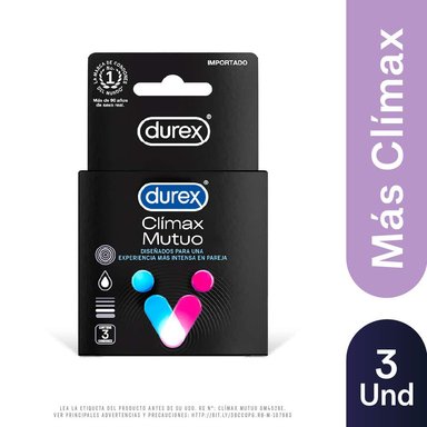 DUREX PRESERVATIVO CLÍMAX MUTUO CAJA X 3 UNID