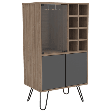 MUEBLE BAR TUHOME VASSEL MIEL AMBAR PLOMO - 2