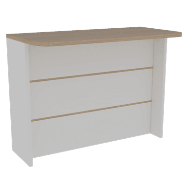 MUEBLE MICROONDAS TUHOME KITCHEN + BARRA DE COCINA BLANCO - 4