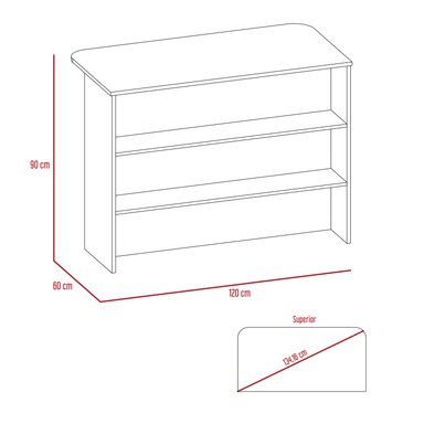 MUEBLE MICROONDAS TUHOME KITCHEN + BARRA DE COCINA BLANCO - 6