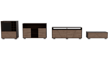 SET TUHOME FRAKTAL RACK TV70 + BAR + ARRIMO + MESA DE CENTRO