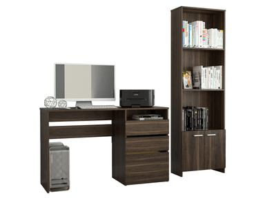 ESCRITORIO TUHOME OFFICE 42.1 CM X 120.5 CM + BIBLIOTECA HABANO