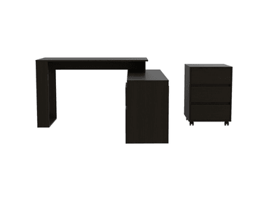 ESCRITORIO TUHOME OFFICE 137.5 CM X 121.5 CM WENGUE + ARCHIVADOR