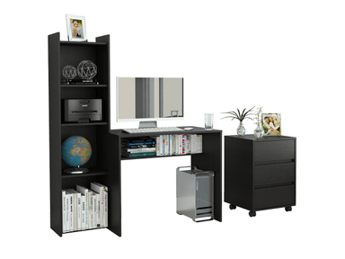 TUHOME ESCRITORIO + ARCHIVADOR - WENGUE