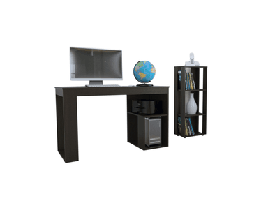 ESCRITORIO TUHOME OFFICE + LIBRERO WENGUE