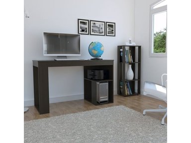 ESCRITORIO TUHOME OFFICE + LIBRERO WENGUE - 2